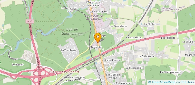 localisation de l'entreprise ENTREPRISE DE COUVERTURE QUINET à CHAMBRAY-LES-TOURS