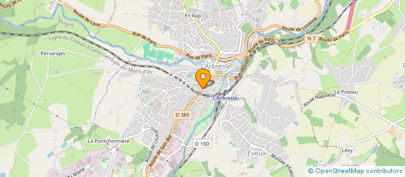 localisation de l'entreprise ENTREPRISE DE MACONNERIE ARBRESLOISE  L'ARBRESLE