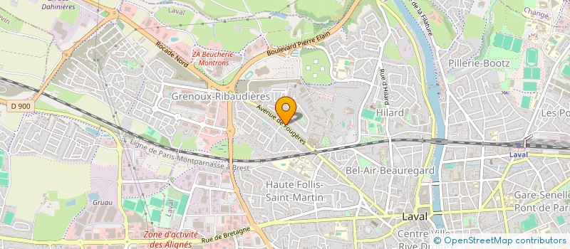 localisation de l'entreprise ENTREPRISE DE MENUISERIE MONNE ET FILS à LAVAL