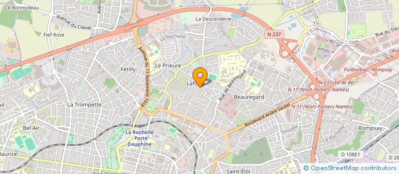 localisation de l'entreprise ENTREPRISE DE MENUISERIE PATICAT à LA ROCHELLE