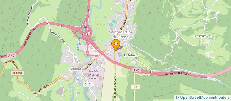 localisation de l'entreprise ENTREPRISE DE MONTAGE DU HAUT-BUGEY  SAINT-MARTIN-DU-FRENE