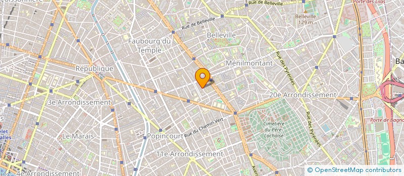 localisation de l'entreprise ENTREPRISE DE NETTOYAGE C.H  PARIS 11