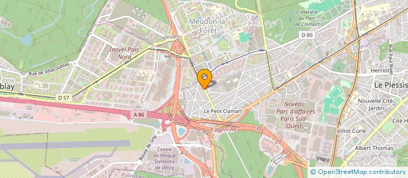 localisation de l'entreprise ENTREPRISE DE NETTOYAGE LA BRILLANTE à CLAMART