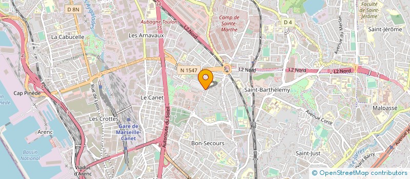 localisation de l'entreprise ENTREPRISE DE PEINTURE JAANS à MARSEILLE