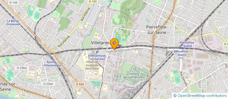 localisation de l'entreprise ENTREPRISE DE PEINTURE SPECIALISEE à VILLETANEUSE