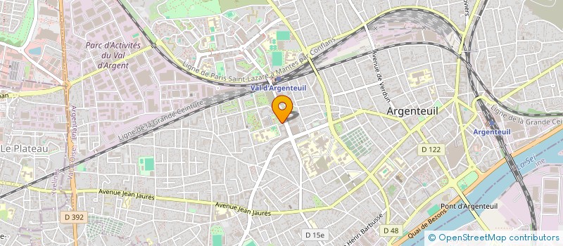 localisation de l'entreprise ENTREPRISE DE PEINTURE VANDEVIVERE ET THAMET à ARGENTEUIL