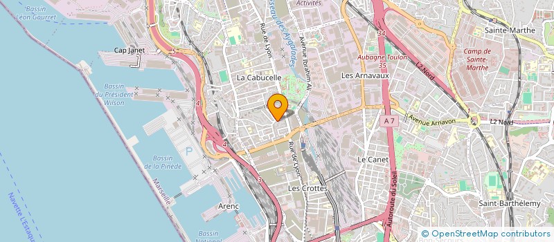 localisation de l'entreprise ENTREPRISE DE RENOVATION ET CONSTRUCTION DE BATIMENTS  MARSEILLE