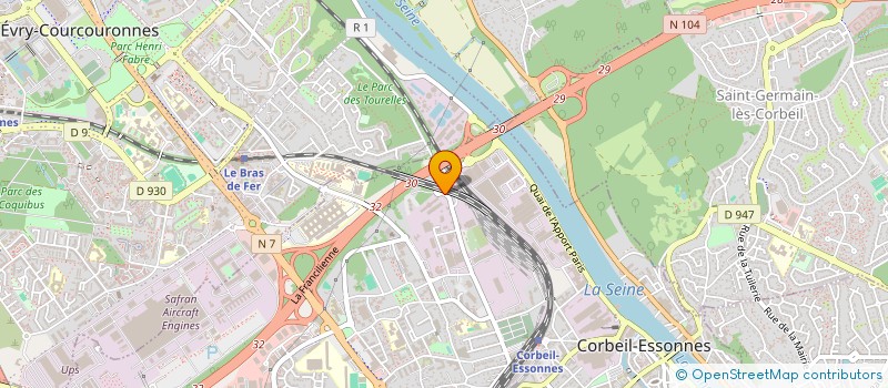 localisation de l'entreprise ENTREPRISE DE SERRURERIE ET DE POSE  EURL  CORBEIL-ESSONNES