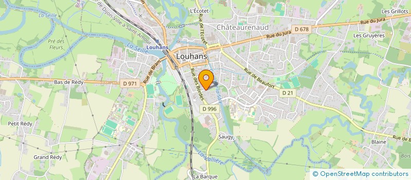 localisation de l'entreprise ENTREPRISE DE SERVICES ET DE FORMATION à LOUHANS
