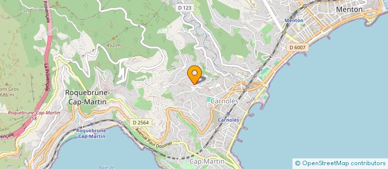 localisation de l'entreprise ENTREPRISE DE TERRASSEMENT TRANSPORT AZUREENNE à ROQUEBRUNE-CAP-MARTIN