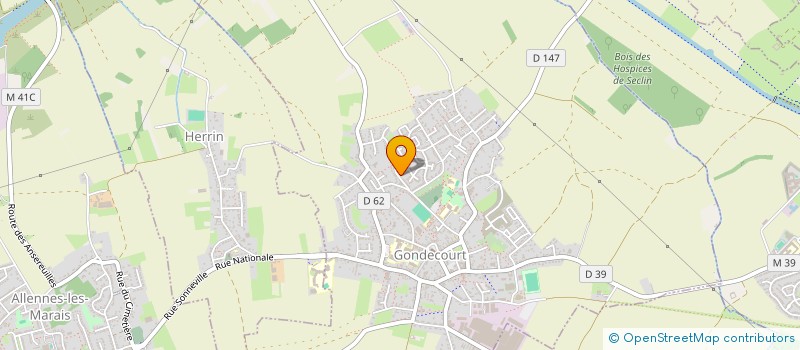 localisation de l'entreprise ENTREPRISE DE TRAVAUX D'INTERIEUR à GONDECOURT
