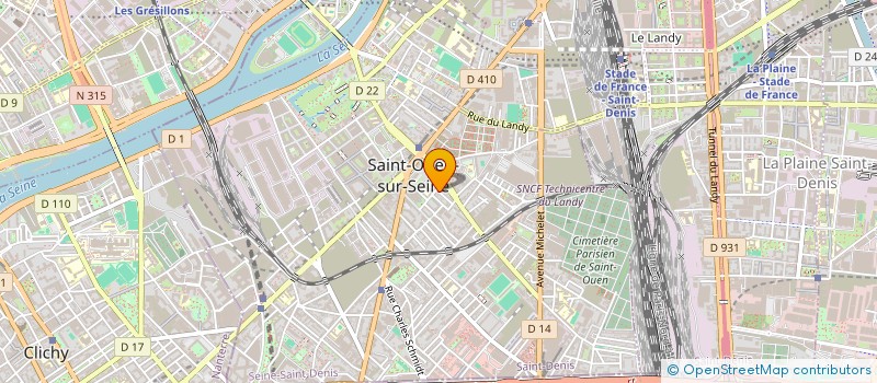 localisation de l'entreprise ENTREPRISE DE TRAVAUX DE SAINT OUEN à SAINT-OUEN-SUR-SEINE