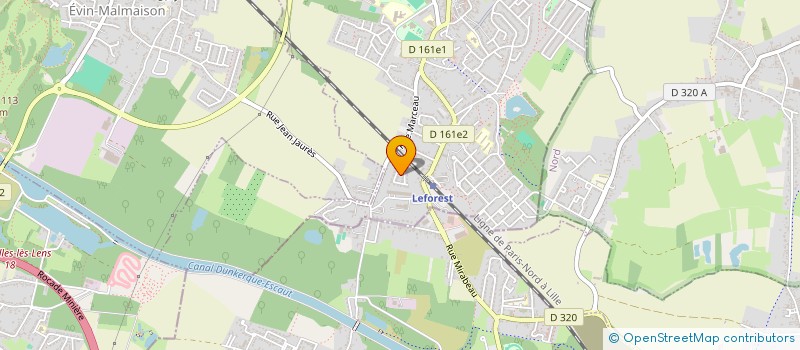 localisation de l'entreprise ENTREPRISE DE TRAVAUX EN HAUTEUR à LEFOREST