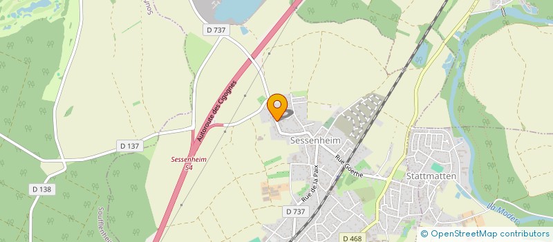 localisation de l'entreprise ENTREPRISE DE TRAVAUX ET SABLIERES à SESSENHEIM