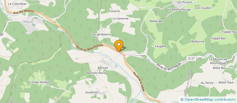 localisation de l'entreprise ENTREPRISE DE TRAVAUX ROUTIERS  BAYAC