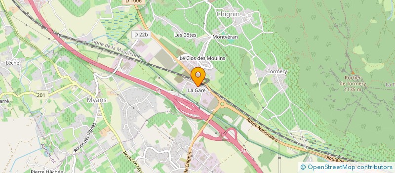 localisation de l'entreprise ENTREPRISE DEBERNARDI FRERES à CHIGNIN