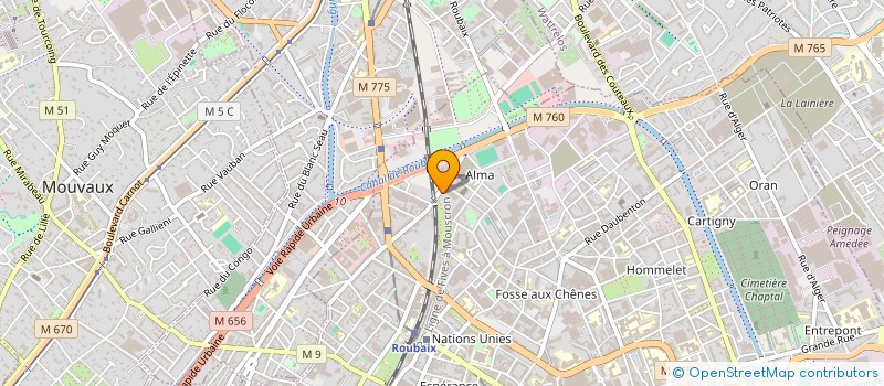 localisation de l'entreprise ENTREPRISE DEBRUILLE à ROUBAIX