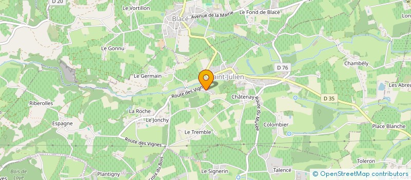 localisation de l'entreprise ENTREPRISE DEBRUN JEREMY à PORTE-DES-PIERRES-DOREES
