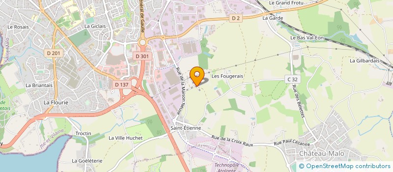 localisation de l'entreprise ENTREPRISE DECROI  SAINT-MALO