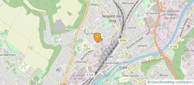 localisation de l'entreprise ENTREPRISE DEFRANCE à NOGENT-SUR-OISE