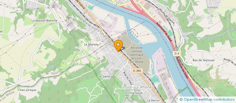 localisation de l'entreprise ENTREPRISE DELABRE NOEL à LOIRE-SUR-RHONE