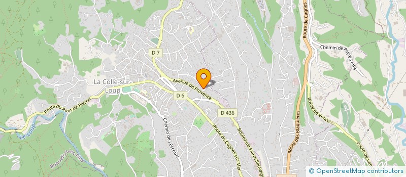 localisation de l'entreprise ENTREPRISE DENIE LA STAFFERIE à LA COLLE-SUR-LOUP