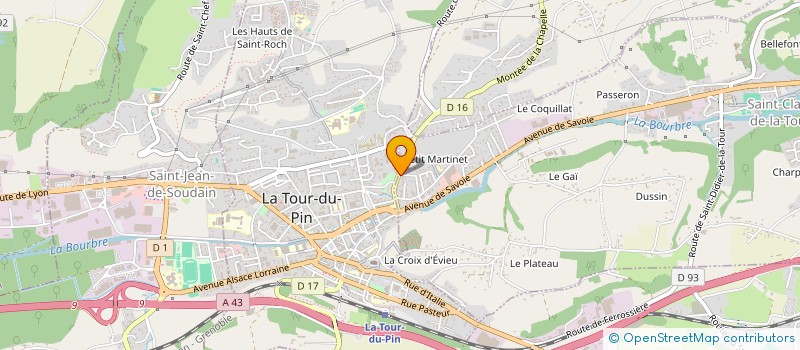 localisation de l'entreprise ENTREPRISE DES TRAVAUX PUBLICS ET DE CONSTRUCTION  SAINT-CLAIR-DE-LA-TOUR