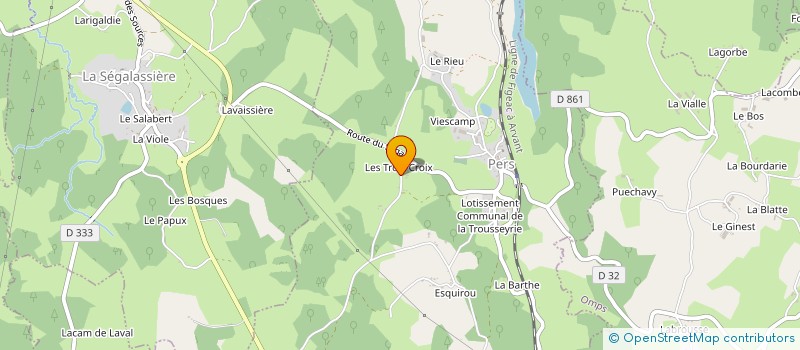 localisation de l'entreprise ENTREPRISE DES TROIS CROIX à LE ROUGET-PERS