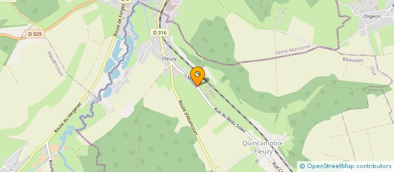 localisation de l'entreprise ENTREPRISE DESCAMPS  QUINCAMPOIX-FLEUZY