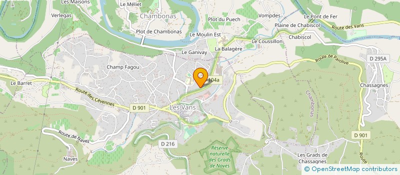 localisation de l'entreprise ENTREPRISE DESCHANELS SA à CHAMBONAS