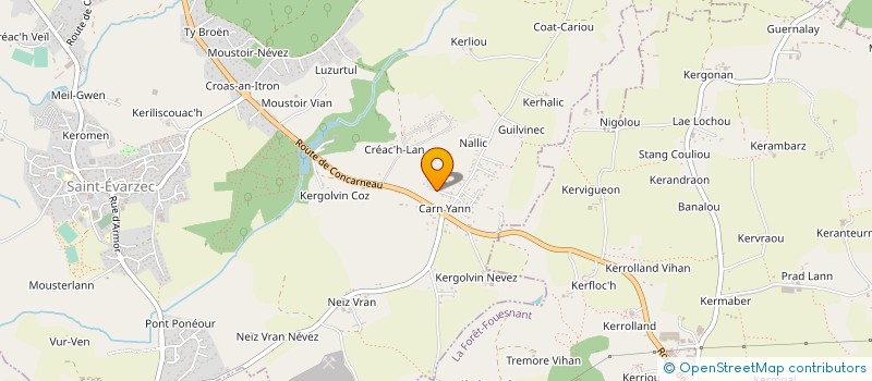 localisation de l'entreprise ENTREPRISE DILIGEART à SAINT-EVARZEC