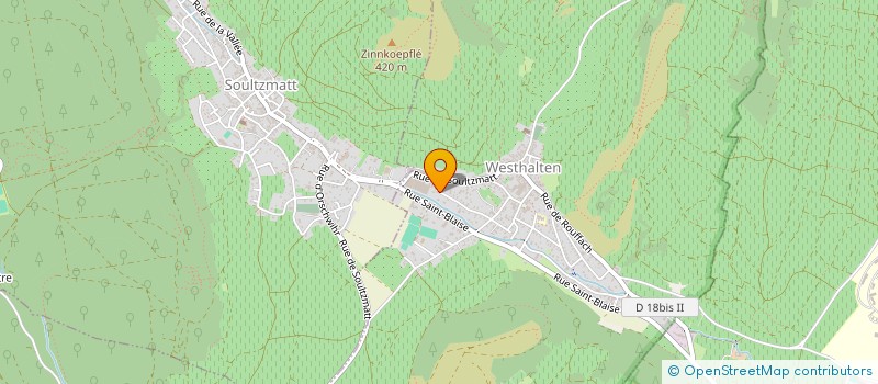 localisation de l'entreprise ENTREPRISE DIRINGER - HUG  WESTHALTEN