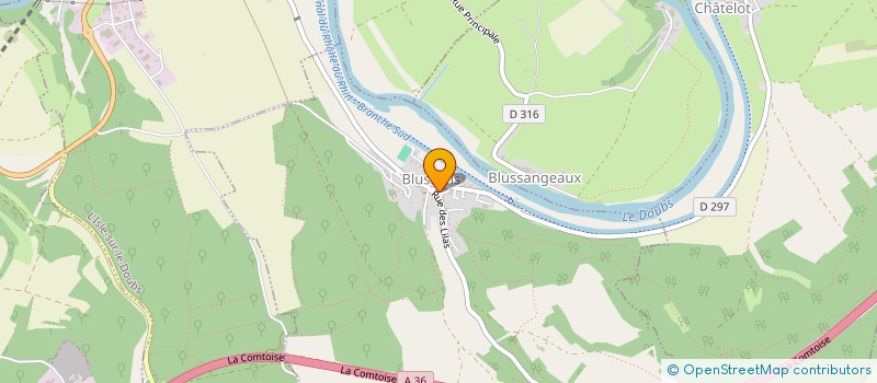 localisation de l'entreprise ENTREPRISE DODIVERS à BLUSSANS