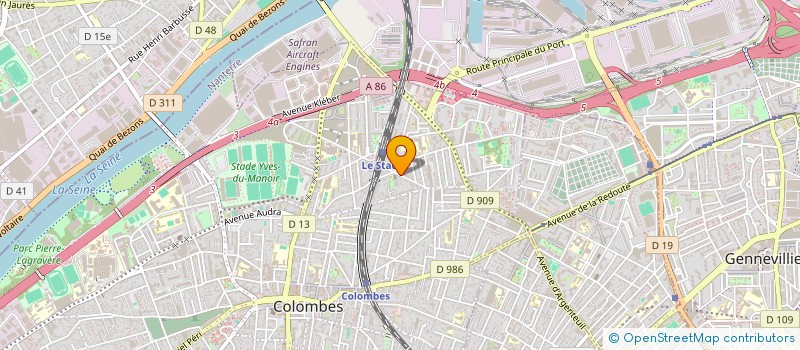 localisation de l'entreprise ENTREPRISE DONETTI PERE ET FILS à COLOMBES