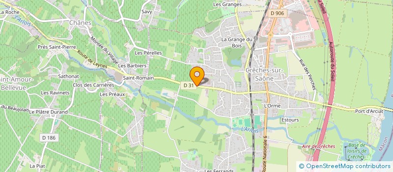 localisation de l'entreprise ENTREPRISE DORIDON à CRECHES-SUR-SAONE
