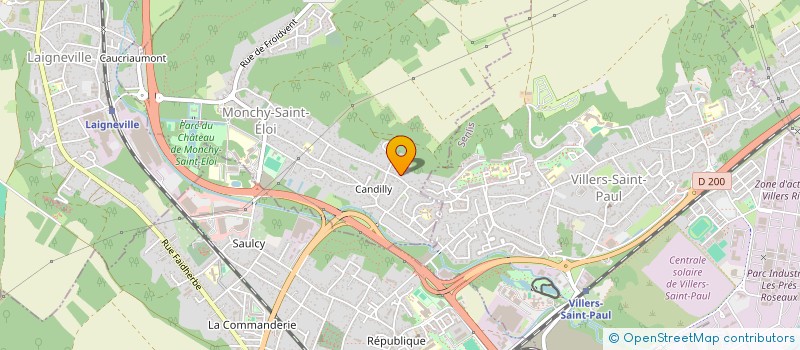 localisation de l'entreprise ENTREPRISE DOURLENS ET FILS  MONCHY-SAINT-ELOI