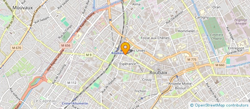 localisation de l'entreprise ENTREPRISE DU CENTRE à ROUBAIX