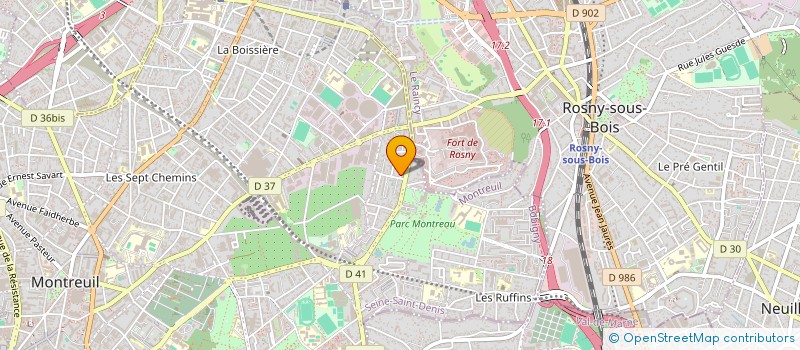 localisation de l'entreprise ENTREPRISE DUBOIS  MONTREUIL