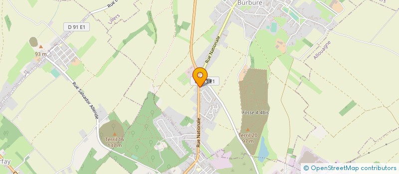localisation de l'entreprise ENTREPRISE DUFOUR à BURBURE