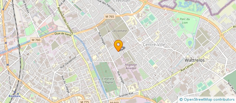 localisation de l'entreprise ENTREPRISE DUJARDIN à ROUBAIX