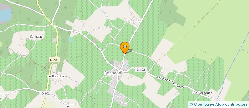localisation de l'entreprise ENTREPRISE DUPRAT CHRISTOPHE SARL  BEGADAN
