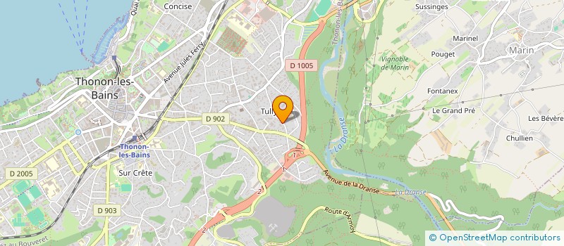 localisation de l'entreprise ENTREPRISE DUTRUEL ET FILS à THONON-LES-BAINS