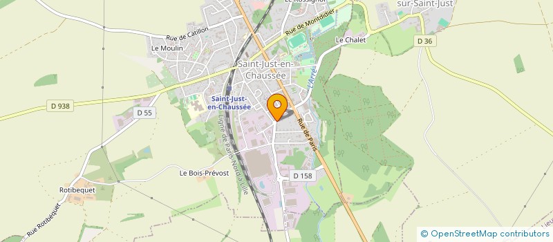 localisation de l'entreprise ENTREPRISE ECOLE  SAINT-JUST-EN-CHAUSSEE