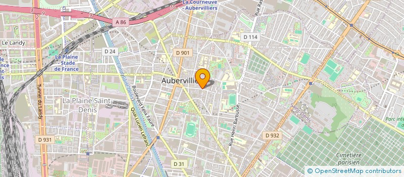 localisation de l'entreprise ENTREPRISE EGB  AUBERVILLIERS