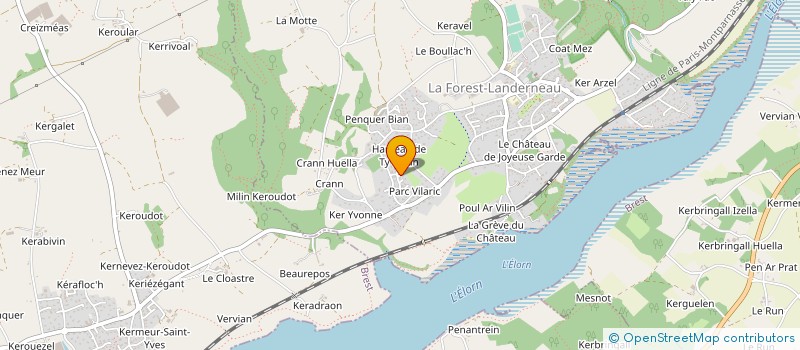 localisation de l'entreprise ENTREPRISE ELECTRICITE BRETONNE  LA FOREST-LANDERNEAU