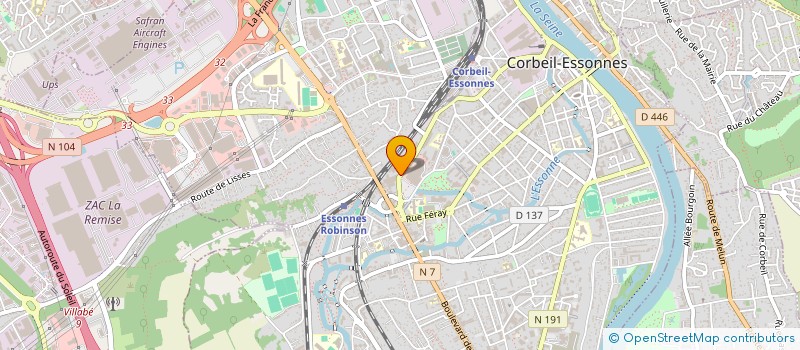 localisation de l'entreprise ENTREPRISE ELECTRICITE TRAVAUX BATIMENTS à CORBEIL-ESSONNES
