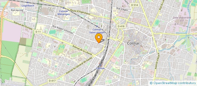 localisation de l'entreprise ENTREPRISE EMILE KELLER à COLMAR