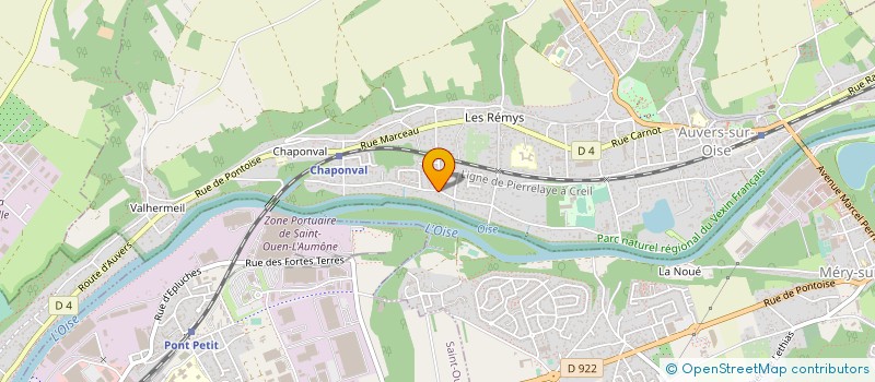localisation de l'entreprise ENTREPRISE ESPLUGA à AUVERS SUR OISE