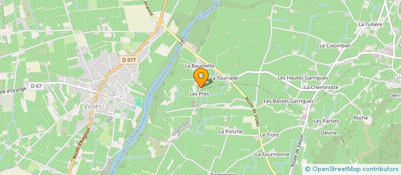 localisation de l'entreprise ENTREPRISE EVESQUE ET FILS à GIGONDAS