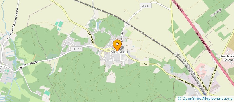 localisation de l'entreprise ENTREPRISE EVRARD à MONTAIGU